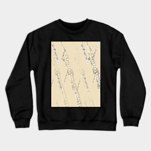 Oboe Pattern in Creme Crewneck Sweatshirt